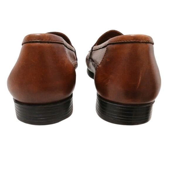 Georgio Brutini Loafers Sz 9.5 M Brown Weave Leather Tassel Comfort Shock Absorb main image 7